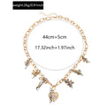 European and american cross-border fresh & sweet heart pendant necklace - floral, bear, bow, clover accessories - choker necklace for women