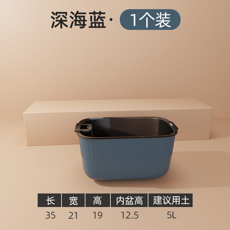 Balcony vegetable lazy vegetable planting pot vegetable box production and wholesale plastic flower pot rectangular planting box new flower slot