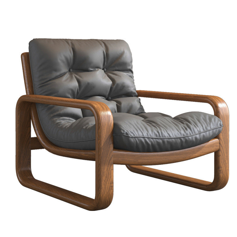 Leather office reception small sofa rest area business reception chair coffee shop iron armrest sofa single chair