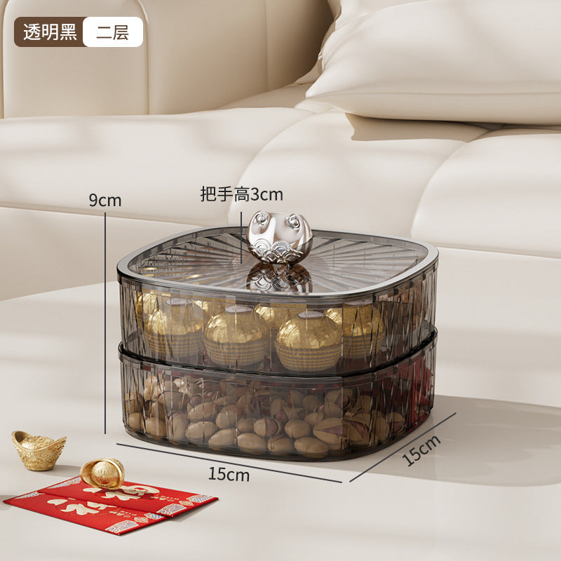 Luxury sealed fruit bowl - premium 2025 design for home living room coffee table - candy & snack display, dried fruit storage box
