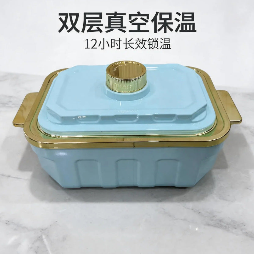 New food warmer new arrivalexport large capacity knob type insulated lunch box 5l-6l insulated tableware 2pcs