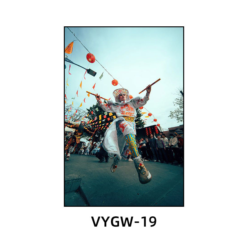 Chaoshan English song and dance decorative painting restaurant hotel box ethnic characteristics traditional culture hanging painting hot pot shop mural