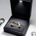 Micro-paved zircon snake earrings - women's luxury fashion, trendy, high-end, unique design, clip-on earrings