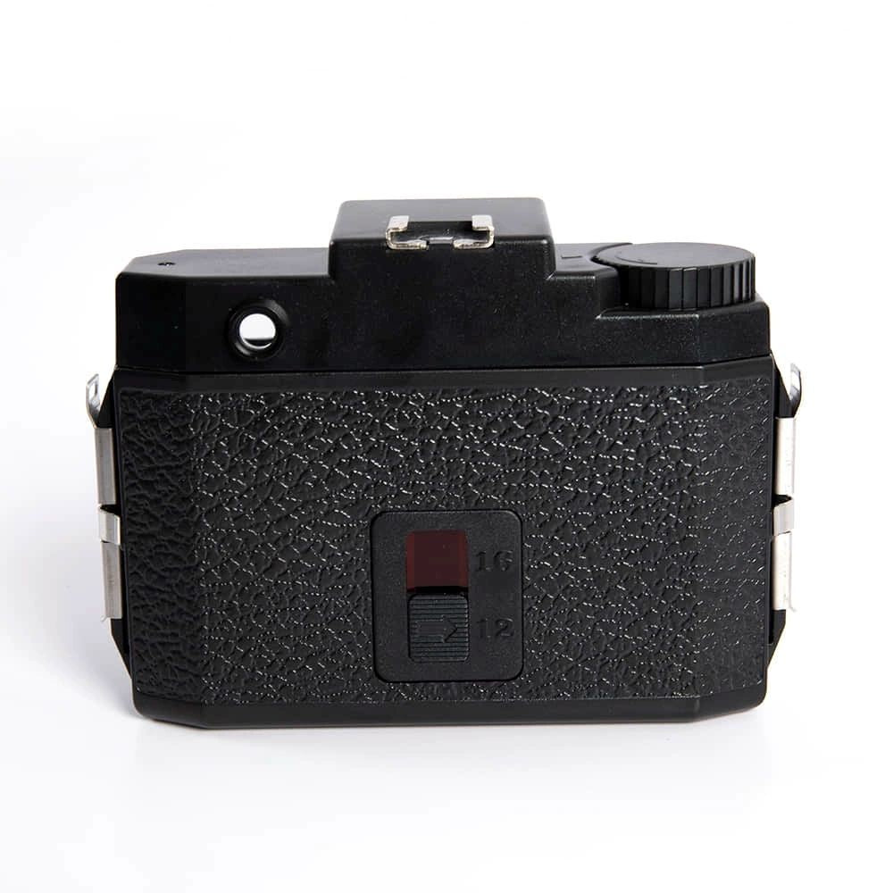 Holga 120n color film camera - leaky master, black plastic resin slr, compatible with color flash