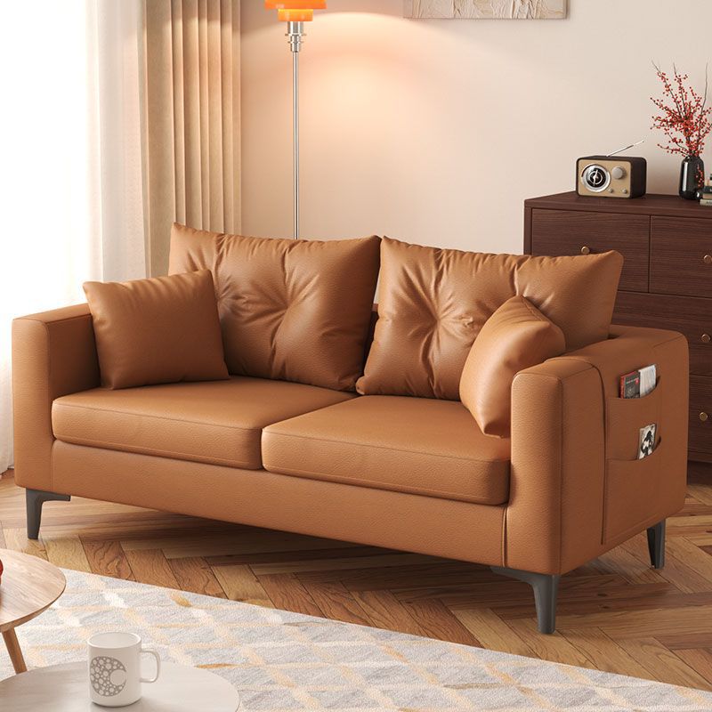 Cat scratch leather sofa sofa small apartment cat claw leather rental apartment clothing store double slot two people three people lazy