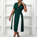 D3360  cross-border e-commerce  new women's fashionable and elegant commuter blazer with color block design