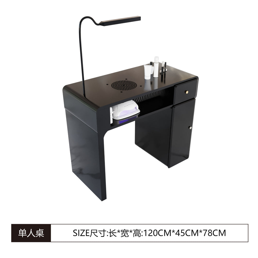 New arrival marble iron porcelain surface turbine manicure table and chair suit economical single and double multi-functional odor-free carbon steel paint