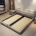 Factory wholesale genuine leather bed personalized modern casualaccessible luxury leather bed double bed small apartment solid wood soft package master bedroom