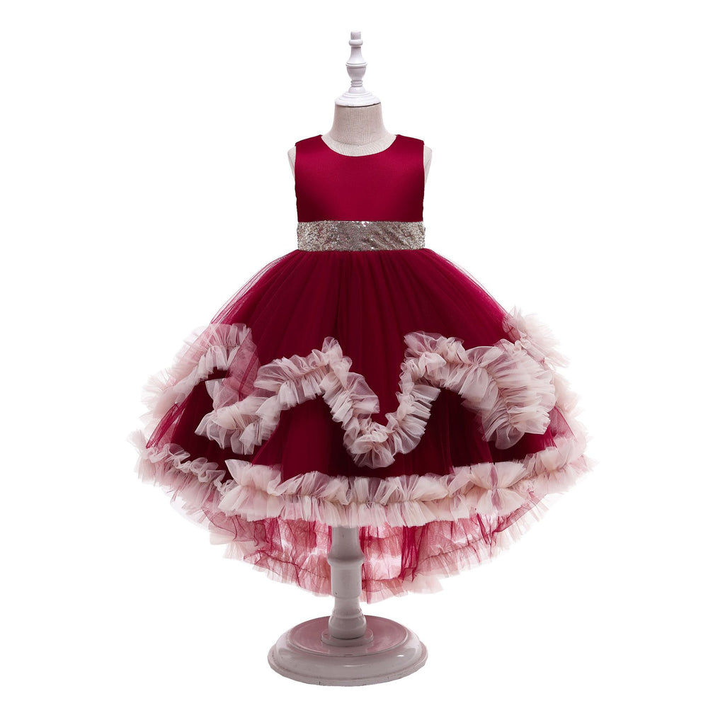 Export children's clothing kids dress princess dress girldress flower girl puffy wedding dress tail piano performance costume
