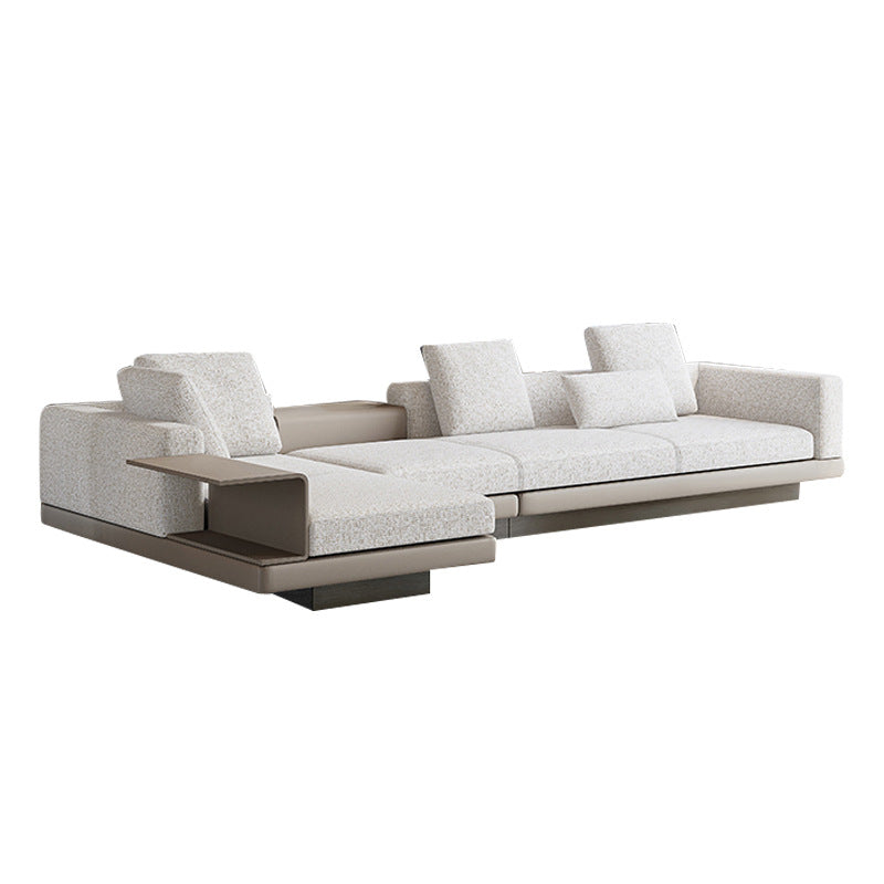 Minimalist high-end custom connery sofa set: modern minimalist cotton linen fabric sofa combination for foshan living rooms
