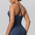 New arrival cross-border pure color double-sided nylon cross back tight sports intimates running fitness yoga wear tops for women