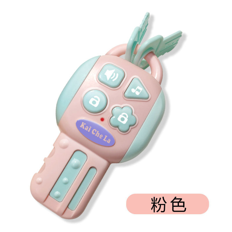 Cross-border  export children's simulation remote control car key lock lighting music early education educational unlocking toys