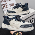 Men's shoes 2026 spring new breathable athletic casual sneakers men's shoes thick sole height increasing white student trendy shoes