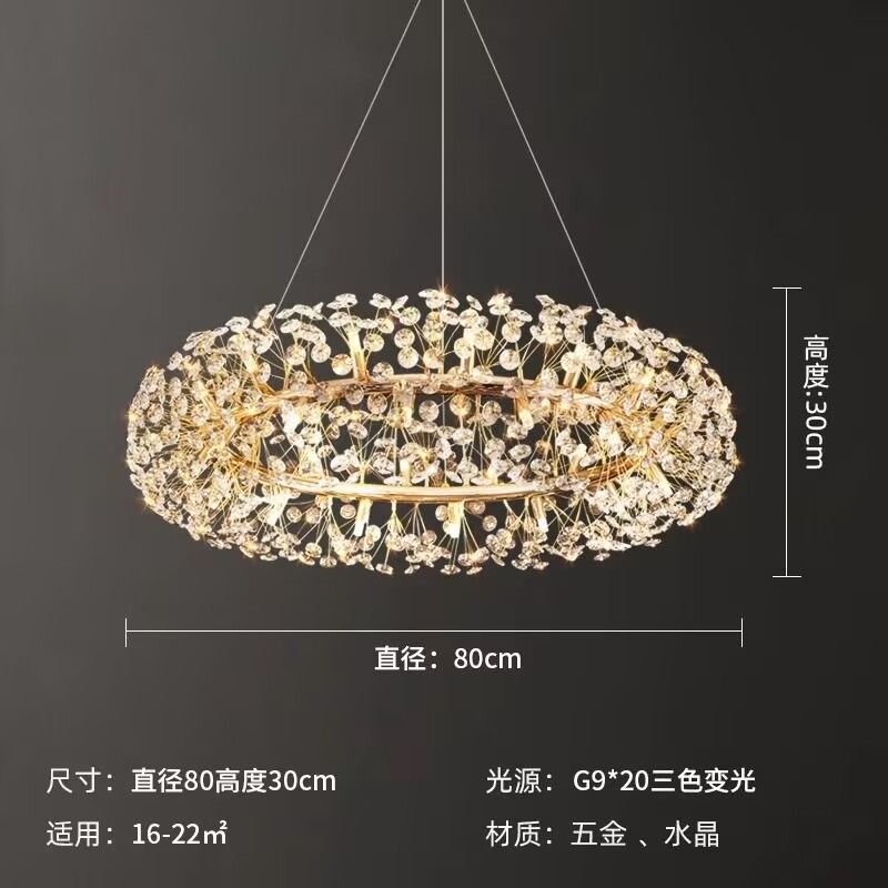 Dandelion crystal chandelier - luxury living room, bedroom, dining room lighting - high-end crystal chandelier - modern creative design for clothing stores