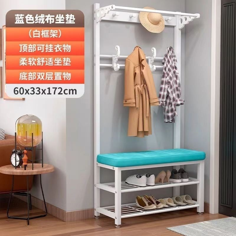 Simple shoe changing stool shoe changing stool coat rack all-in-one entrance storage rack all-in-one shoe changing stool shoe rack all-in-one entrance