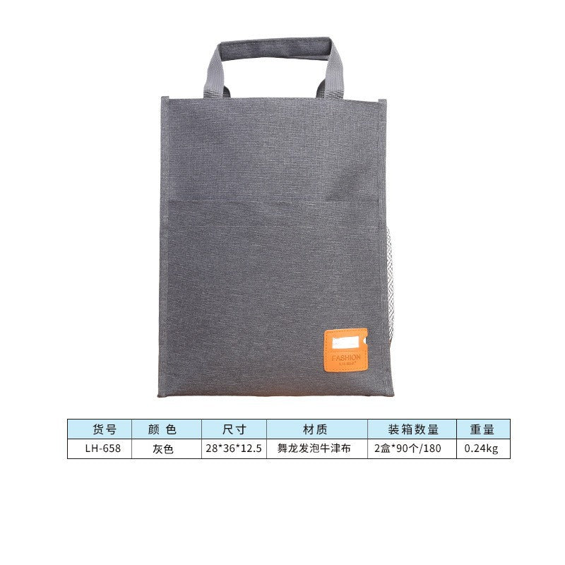 Oxford cloth handheld document bag a4 briefcase pilot handheld briefcase thickened waterproof conference bag information bag