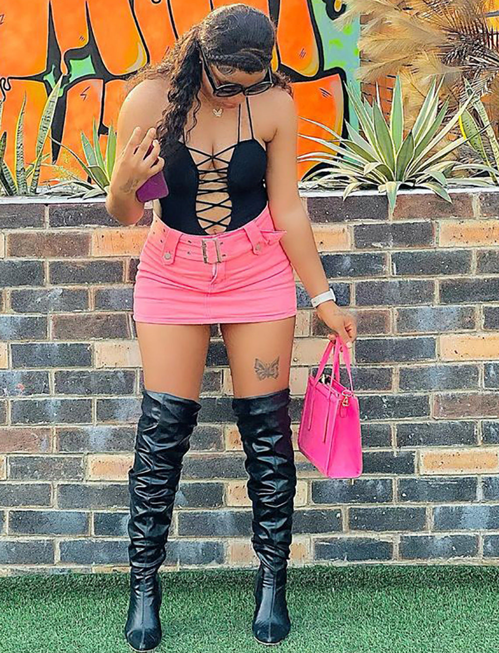 European and american cross-border women's fashion:  summer new arrivals - sexy and chic denim mini skirt, a-line skirt pants