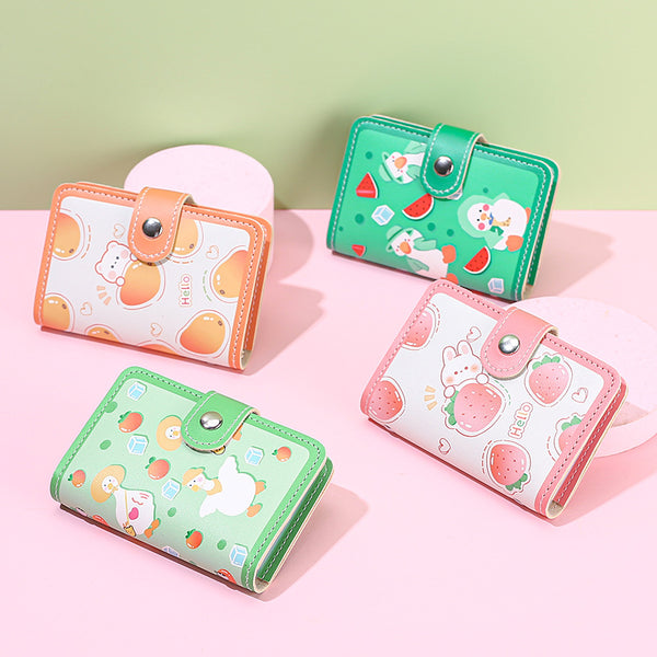 Cartoon card bag female anti-degaussing multi-card position large-capacity driver's license card holder male  explosive bank card bag