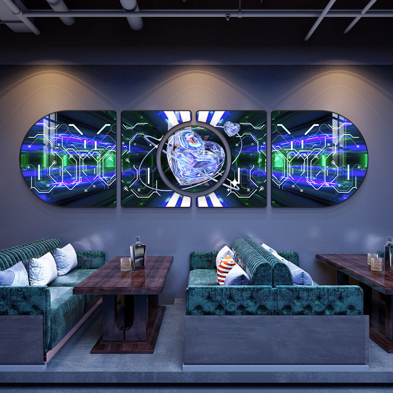 KTV box background wall creative painting bar clear bar atmosphere layout decorative painting nightclub image wall mural