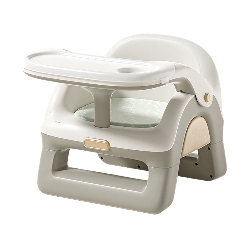 Baby multifunctional high chair - squeaky toy, home use plastic backrest seat, kids dining table stool - sturdy and stable