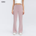 Modal comfortable yoga pants women's loose breathable bootcut pants high waist slimming pilates fitness long pants d26009