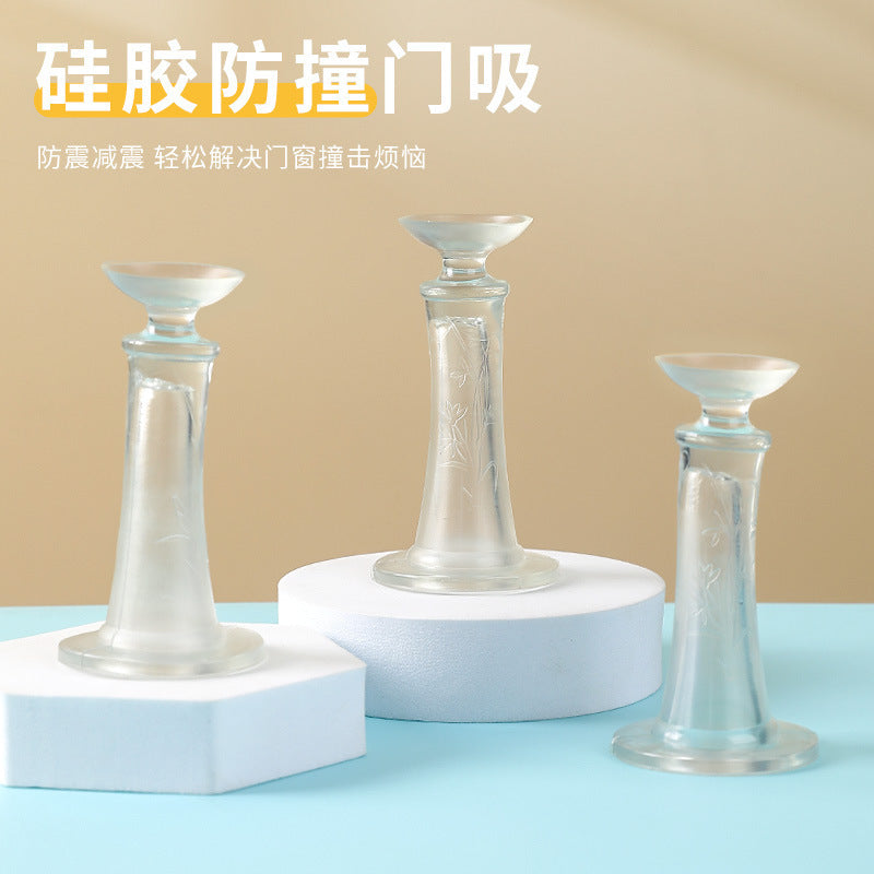 Door suction without punching new door stopper anti-collision silicone bathroom door fixed household strong magnetic silent door rear top door
