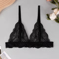 french sexy lace bra thin lace breathable comfortable wireless women's underwear wholesale