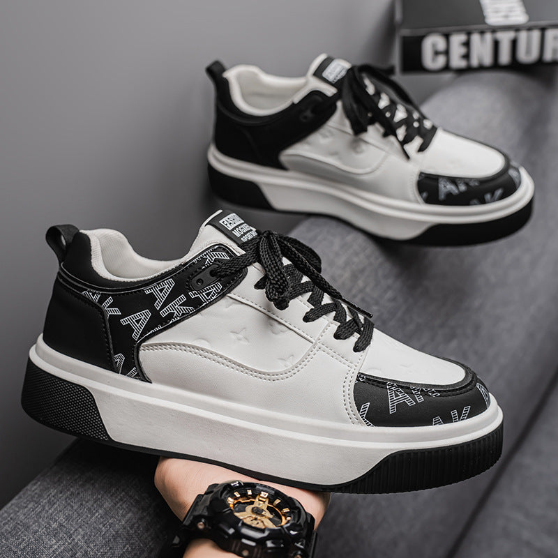 2026 men's casual shoes spring new trendy versatile fashion sneakers men's thick sole height increasing retro sports shoes