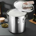 304 stainless steel large capacity rice bucket insect-proof and moisture-proof for homestorage sealed bucket thickened rice barrel flour storage tank