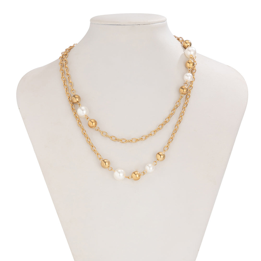 hot-selling small fragrance necklace long necklace elegantfashion imitation pearl chain tassel pendant sweater chain