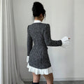 european and american cross-border chic women's ruffle-trimmed, waist-cinching lace mini skirt