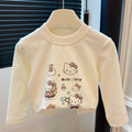 New spring girls' long-sleeve base layer t-shirt top, stylish and casual baby girl's fashionable sweatshirt, trendy children's clothing