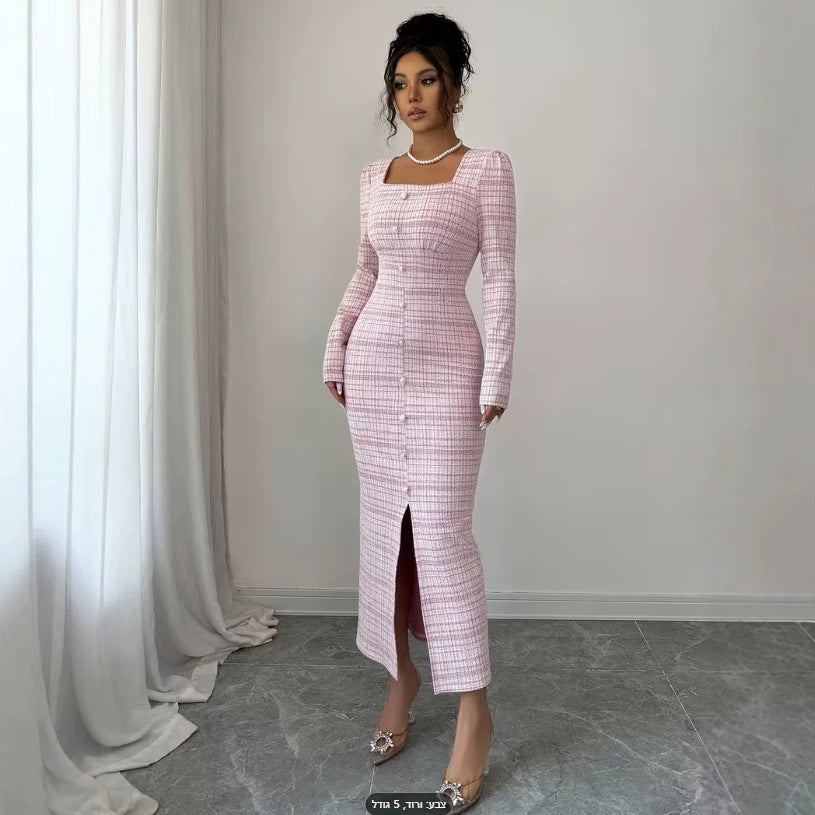 summer european and american  new arrival: slim-fit, figure-flattering, and elegant party dress