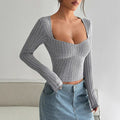 Independent station cross-border european and american clothing pit strip brushed t-shirt  spring and summer new arrivalshortcrop topsense of designtops