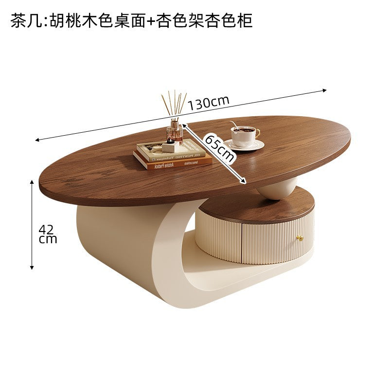 Medieval style wooden coffee table wabi-sabi style frenchretrofor home living room small apartment designer classy sense tea table
