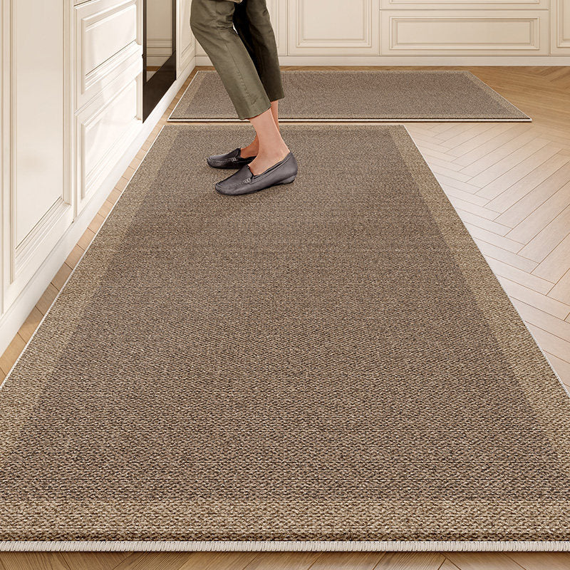 Kitchen floor mat non-slip oil-proof wipeable waterproof pure color stain-resistant mat easy-care for homethickened foot mat wholesale