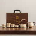 Dunhuang ru kiln kung fu tea set suit fair cup ceramic teapot lifting beam pot for home high-end tea maker gift