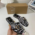 Za women's flat sandals - 2024 spring/summer new arrivals: stylish, versatile color block crossover strap french-style low-cut mules