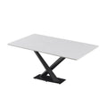 Black frame-matte pure white straight edge