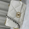2024 new arrival small fragrant style rhombus cloud bag chain bag genuine leather flap bag large capacity women's bag one-shoulder crossbody bag