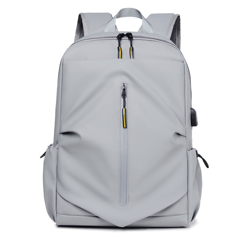 casual backpack, men's business commute laptop backpack, trendy travel student backpack with logo