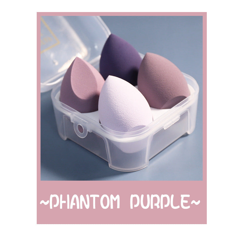 4-pack beauty egg, no powder, no powder, wet and dry use, soft powder puff, makeup tool, sponge puff