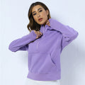 Lulu style scuba hoodie - women's fleece-lined half-zip sweatshirt for outdoor running and yoga