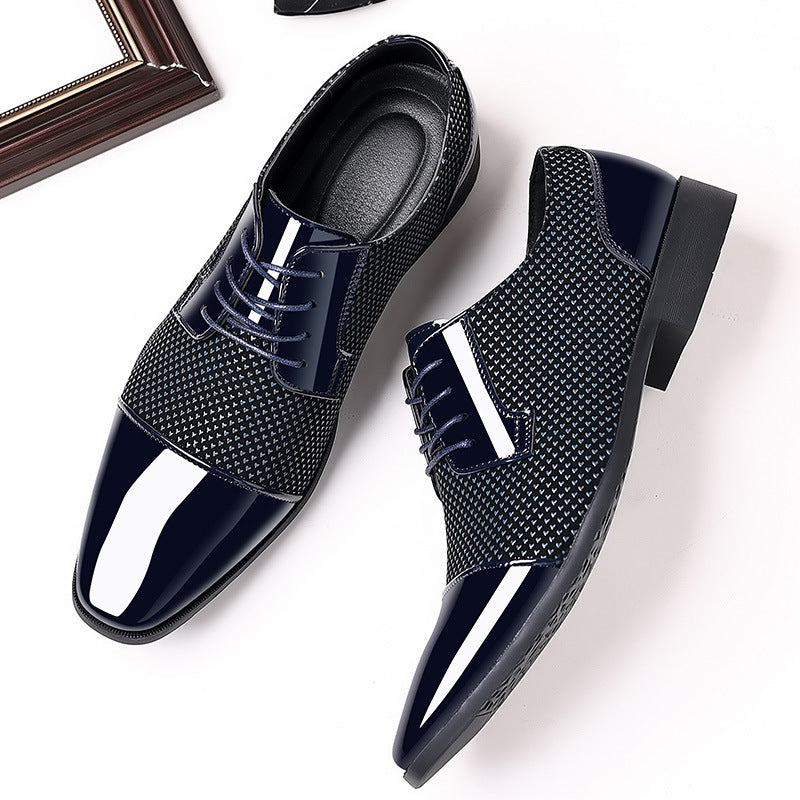 Men's leather dress shoes - new business casual style, breathable, pointed toe, perfect for spring/autumn, british & korean style, groom's wedding shoes