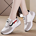 Women's new spring/autumn leather sneakers, korean style versatile white shoes for female students, flat casual shoes with soft soles, running shoes