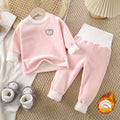 Kids' thermal underwear set, baby thickened autumn and winter clothes, boys' and girls' long johns, infant fleece-lined loungewear