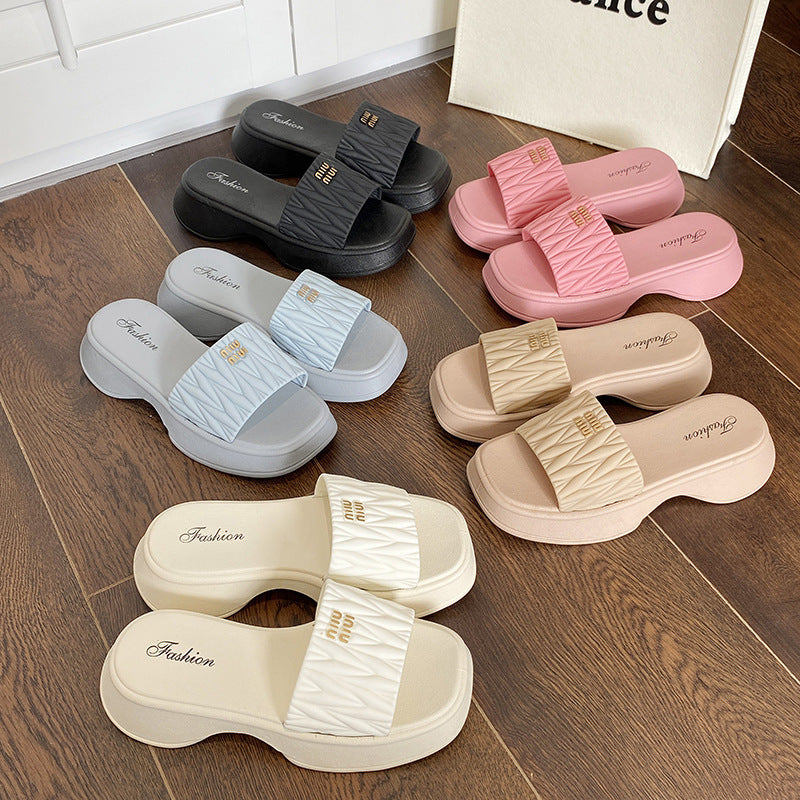 2026 new arrival: popular chunky sole slides for women - summer outdoor wear, non-slip, fashionable, versatile sandals & slides - wholesale for export