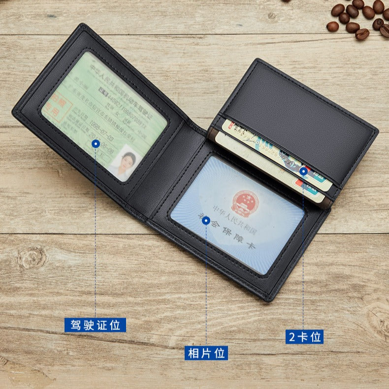 Paul Card Bag Men's Leather Multi-Card Holder Leather Holder Driver's License Holder Wallet Large Capacity Card Bag Men's Wholesale