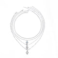European and american cross-border devil's eye necklace exaggerated high-end sense of layering mysterious diamond-encrusted eyes palm clavicle chain accessories