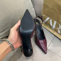 Za2026new arrival pointed toe stiletto pumps high heels back empty back strap fashion sandals accessible luxuryfashion high heels